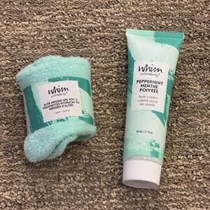 Ulta Whim Peppermint Foot Cream & Aloe Infused Spa Socks